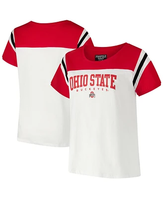 Fanatics Women's White Ohio State Buckeyes Plus Winning Gear T-Shirt