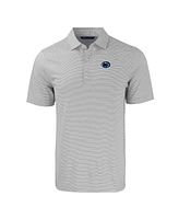 Cutter Buck Men's Gray/White Penn State Nittany Lions Forge Eco Double Stripe Stretch Polo