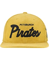 Mitchell & Ness Men's Gold Pittsburgh Pirates Corduroy Snapback Hat