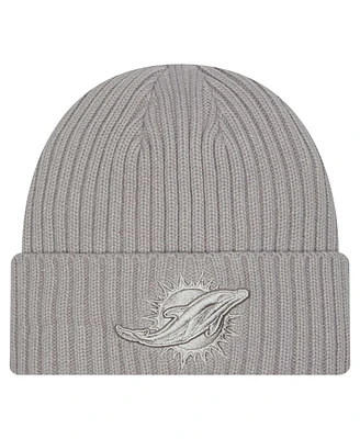 New Era Big Boys and Girls Gray Miami Dolphins Color Pack Cuffed Knit Hat