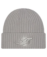 New Era Big Boys and Girls Gray Miami Dolphins Color Pack Cuffed Knit Hat