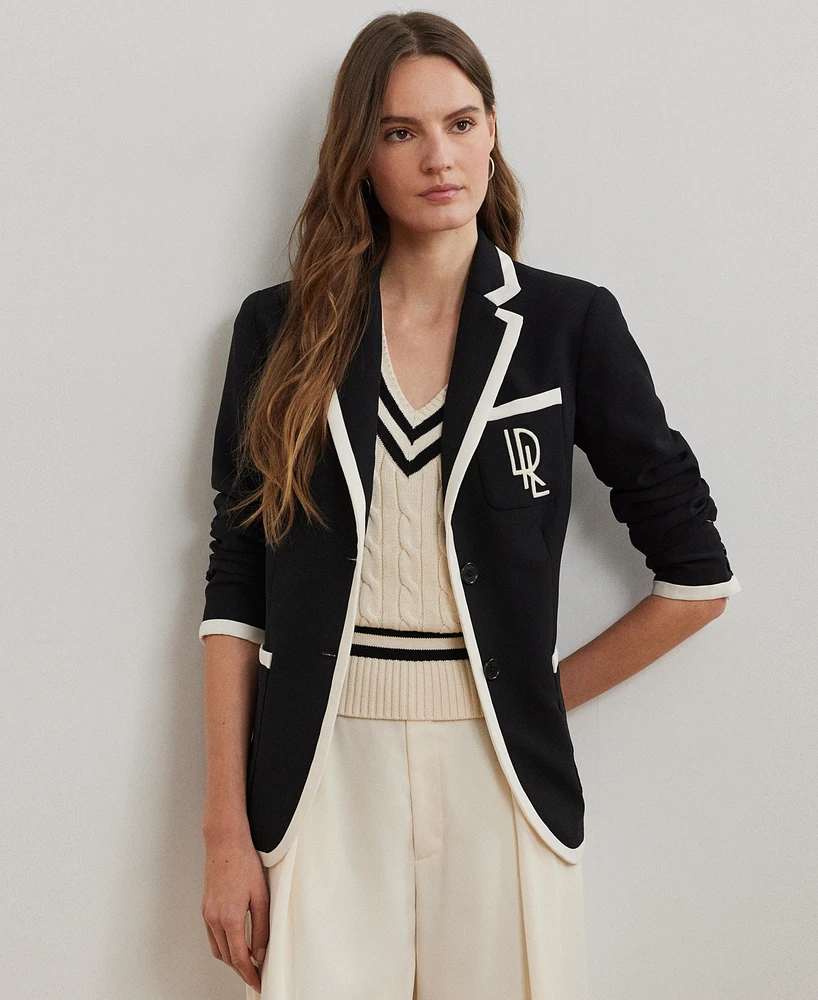 Lauren Ralph Women's Two-Tone Georgette Blazer