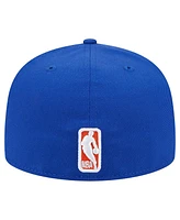 New Era Men's Blue York Knicks Sport Night Script Sided 59FIFTY Fitted Hat