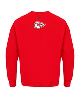 Pro Standard Men's Red Kansas City Chiefs Turn It Up Drop Shoulder Pullover Sweatshirt