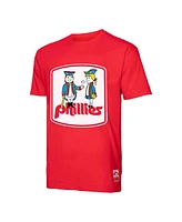 Mitchell & Ness Men's Red Philadelphia Phillies Basic Logo T-Shirt