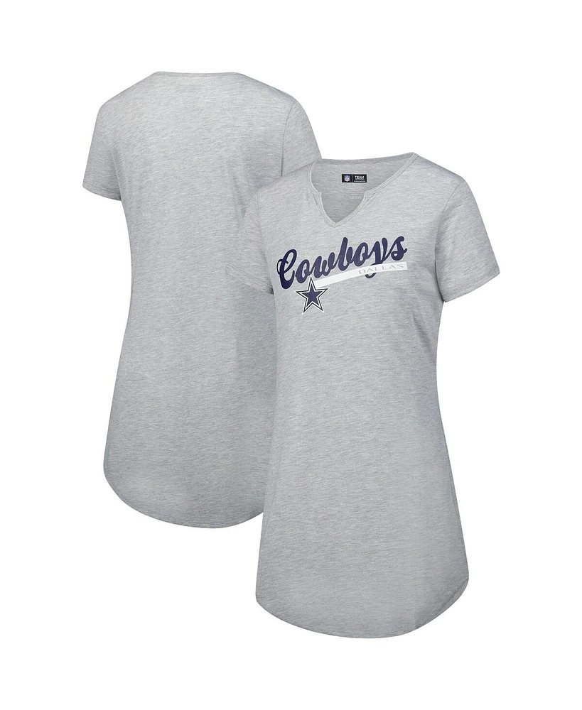 Concepts Sport Women's Gray Dallas Cowboys Petition Knit Nightshirt