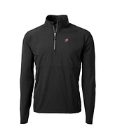 Cutter & Buck Men's Black Ohio State Buckeyes Adapt Knit Hybrid Full-Zip Logo Jacket