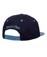 Mitchell & Ness Men's Navy/Carolina Blue North Carolina Tar Heels Varsity Letter Snapback Hat