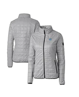 Cutter & Buck Women's Gray North Carolina Tar Heels Rainier Insulated Puffer Full-Zip Jacket