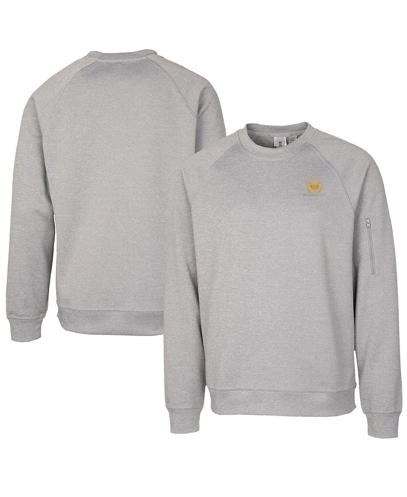 Cutter & Buck Men's Heather Gray Presidents Cup Lift Performance Crewneck Pullover Sweatshirt