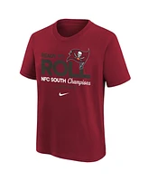 Nike Big Boys and Girls Red Tampa Bay Buccaneers 2024 Nfc South Division Champions Locker Room Trophy Collection T-Shirt