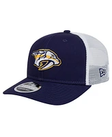 New Era Men's Navy/White Nashville Predators Core Trucker 9SEVENTY Stretch-Snap Hat