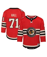 Outerstuff Big Boys and Girls Taylor Hall Red Chicago Blackhawks 2025 Nhl Winter Classic Premier Player Jersey