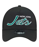 New Era Men's Black New York Jets Smith 9FORTY Adjustable hat