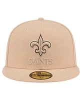 New Era Men's Tan Orleans Saints Candied Pecan 59FIFTY Fitted Hat