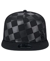 New Era Men's Black Chicago White Sox Score Check 9FIFTY A-Frame Trucker Snapback Hat