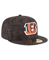 New Era Men's Black Cincinnati Bengals Geo 59FIFTY Fitted Hat