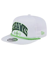 New Era Men's White Seattle Seahawks Diamond Golfer Snapback Hat