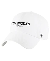 '47 Brand Men's White Tgl Los Angeles Golf Club Script Clean Up Adjustable Hat