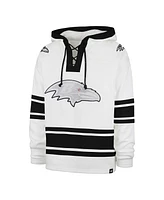 '47 Brand Men's White Baltimore Ravens After Image Superior Lacer Pullover Hoodie