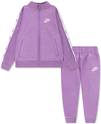 Nike Toddler Girls Logo-Taping Jacket & Pants, 2 Piece Set