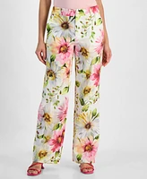 Guess Women's Colette Floral-Print Straight-Leg Pants