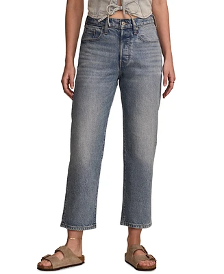 Lucky Brand Women's 90s Straight-Leg Cropped Denim Jeans