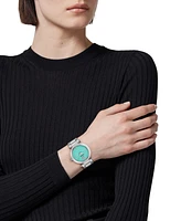 Versace Women's Swiss Greek Stainless Steel Bracelet Watch 35mm
