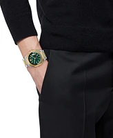 Versace Men's Swiss Automatic V-Contempo Gmt Two-Tone Stainless Steel Bracelet Watch 40x48mm