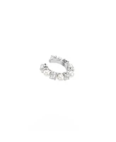 Swarovski Matrix White Rhodium Plated Round Cut Ear Cuff Sets