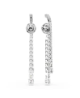 Swarovski Matrix Rhodium Plated Drop Earrings