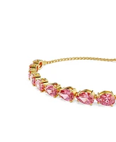 Swarovski Matrix Pear Cut Pink Gold-Tone Plated Bracelet