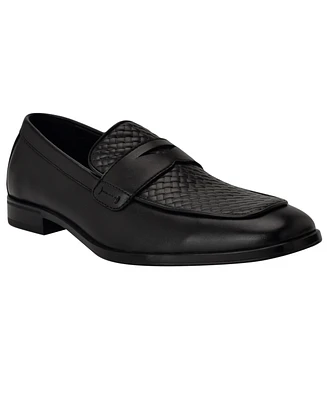 Guess Men's Hacon Woven Texture Square Toe Dress Loafers