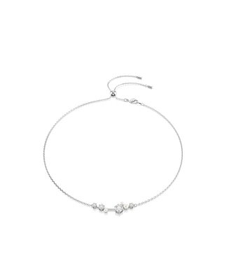 Swarovski Constella Round Cuts White Rhodium Plated Necklace