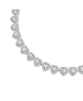 Swarovski Ariana Grande x Swarovski Mixed Cuts Heart White Rhodium Plated Tennis Necklace