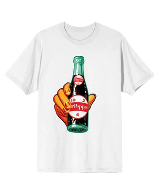 Dr. Pepper Men's Dr Vintage Glass Bottle White T-shirt-xl