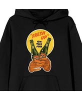 7UP Big & Tall Fresh Up On The Job Long Sleeve Black Adult Hooded Sweatshirt-4XL