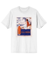 Orange Crush Woman On Seashore Men's White