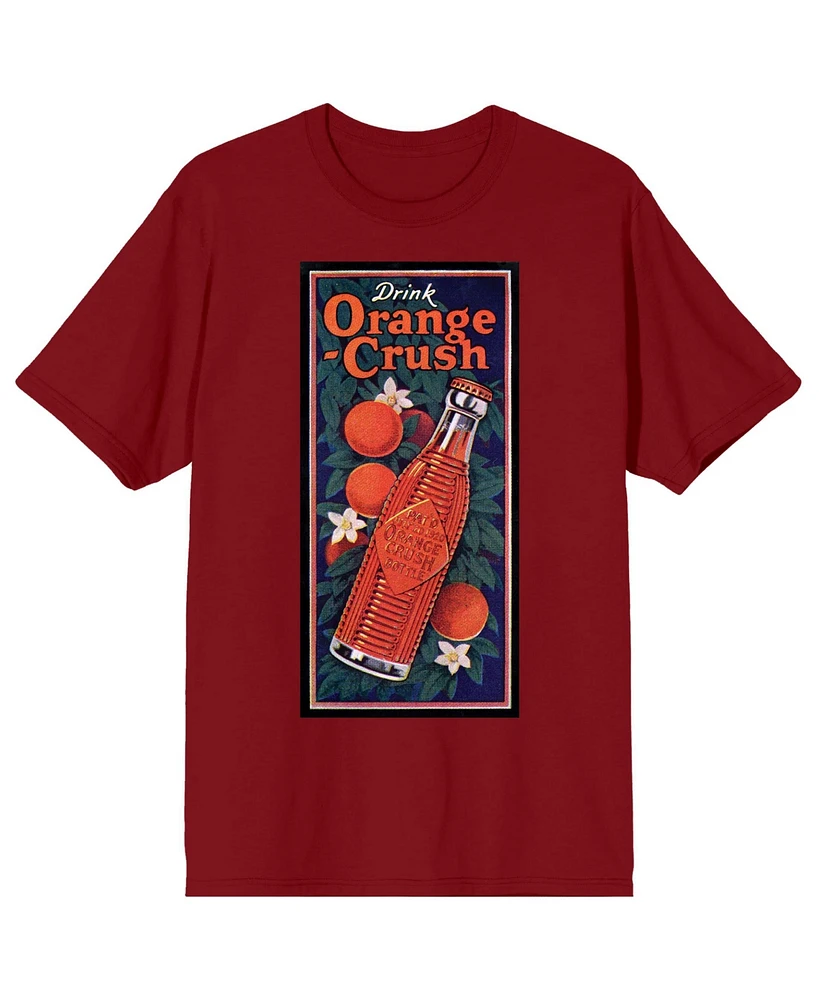 Orange Crush Drink Soda Bottle Men's Cardinal Red T-shirt-3XL