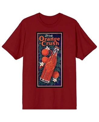 Orange Crush Drink Soda Bottle Men's Cardinal Red T-shirt-3XL