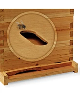 100% Beeswax Beehive 20 Frame Complete Box Kit (10 Deep and 10 Medium) with Metal Roof for Langstroth Beekeeping