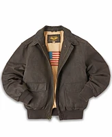 Landing Leathers Men A-2 Distressed Leather Flight Bomber Jacket