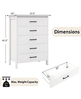 Modern 5-Drawer Multipurpose Chest Dresser for Stylish and Efficient Storage Any Room