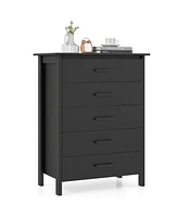 Modern 5-Drawer Multipurpose Chest Dresser for Stylish and Efficient Storage Any Room