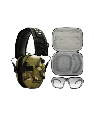 Walker's Game Ear Razor Slim Electronic Protection Muffs Glasses Bundle