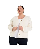 June + Vie Plus Size June + Vie Sweater Jacket