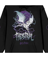 Harry Potter Big & Tall Thestral Seen By Death Long Sleeve Black Hooded Sweatshirt-4XL