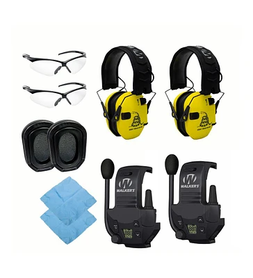 Walker s Razor Slim Electronic Dont Tread On Me Yellow Earmuffs 2 Pack Bundle