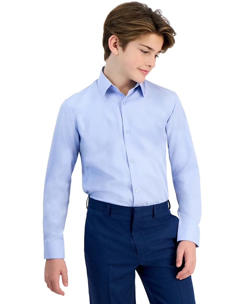Michael Kors Big Boys Performance Stretch Button Down Dress Shirt