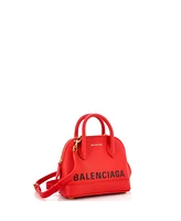 Pre-Owned Balenciaga Xxs Logo Ville Bag Leather